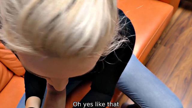 HUNT4K. Blonde has sex with rich hunter who helps her financially