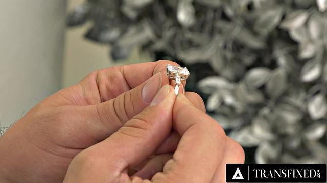 TRANSFIXED - Cute Trans Blonde Jenna Gargles Offers Her Ass To Finally Marrying