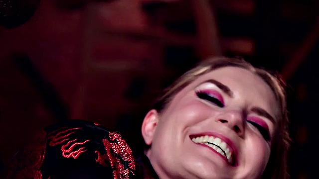 BDSM IR babes publicly spanked and ass fucked in group