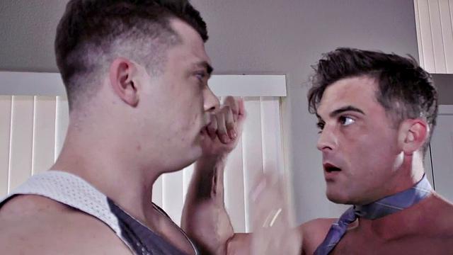 Horny bottom enjoys bareback anal on cock of his hunk BF