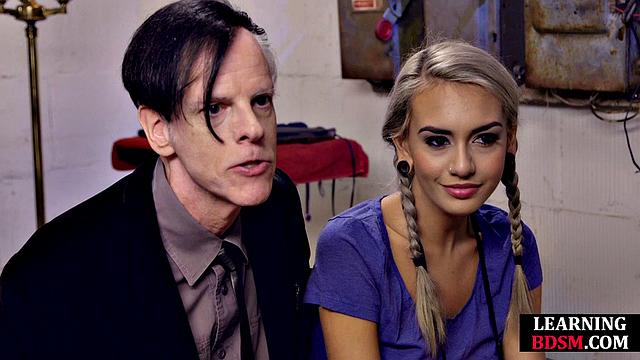 Petite babe pussyfucked by master