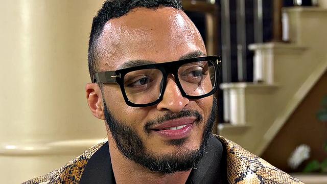 Blonde tgirl sucked off and bred in interracial duo