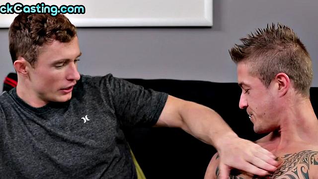 Amateur jock gets fucked in ass and on casting