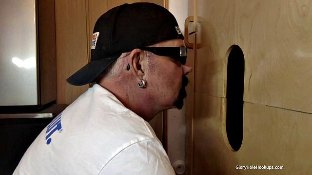 Horny Guy Gets Off At The Glory Hole