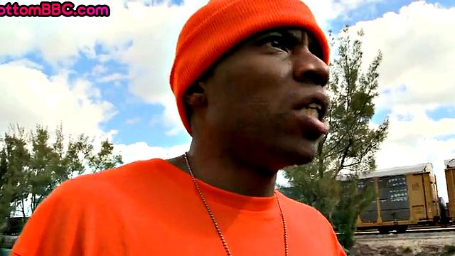 Black thug pickedup and banged in public by top