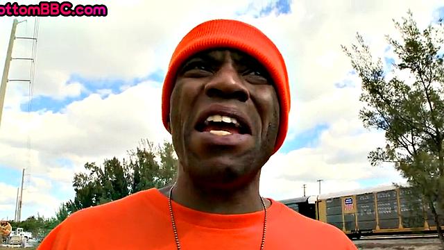 Black thug pickedup and banged in public by top