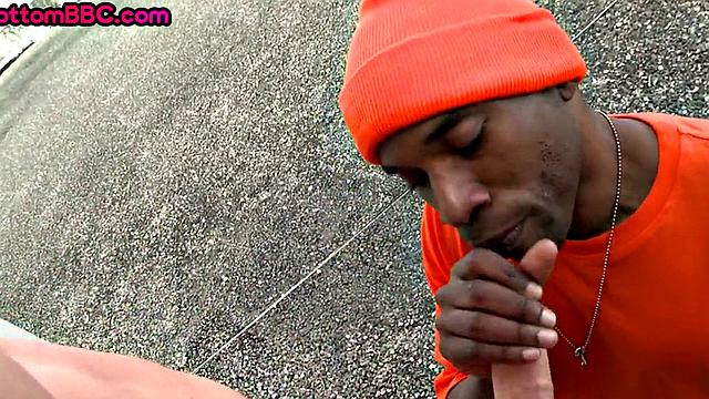 Black thug pickedup and banged in public by top