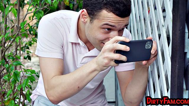 Busty sluts drilled outdoors in 3some