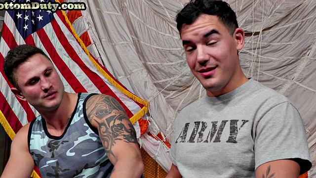 Military barebacked on duty till cum on face