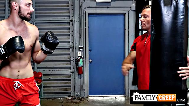 FamilyCreep - Hot Inked Stepdad Barebacks Stepson Hard In His Gym