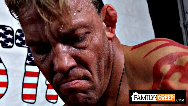 FamilyCreep - Hot Inked Stepdad Barebacks Stepson Hard In His Gym