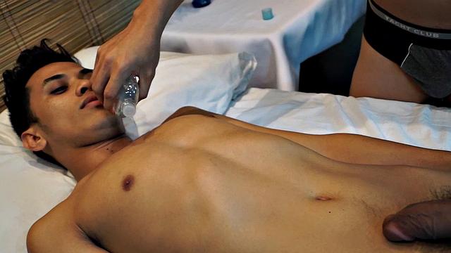 Asian gay tickling fetish boy visits the Erotic Asian Tickling Parlor for a sensual tickling experience. Our tickling masseur uses feathers and wire scalp massaging tool.