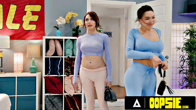 OOPSIE - Two Hot Trans Emma Rose And Ariel Demure Test A New Mattress By Fucking The Vendor