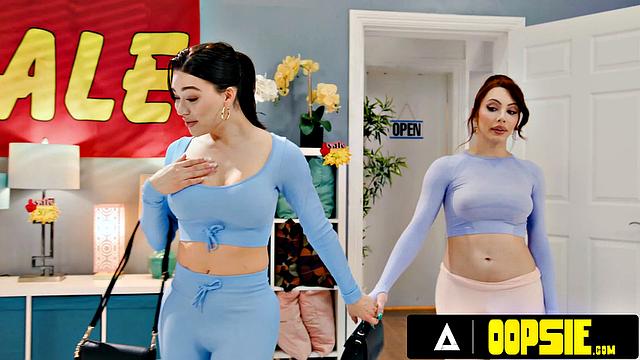 OOPSIE - Two Hot Trans Emma Rose And Ariel Demure Test A New Mattress By Fucking The Vendor