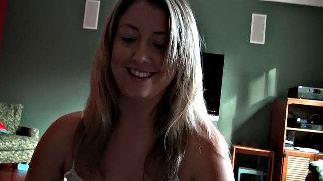 Watch this babe with a pierced pussy give a hot handjob and fuck like a pro!