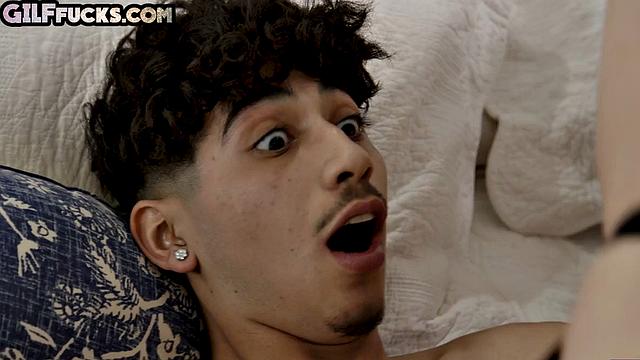 Classy mature lady bouncing on a stud's cock