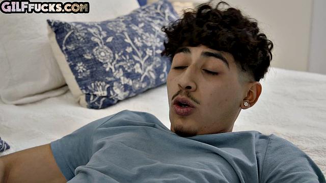 Classy mature lady bouncing on a stud's cock