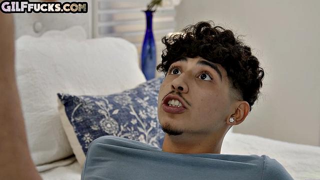 Classy mature lady bouncing on a stud's cock