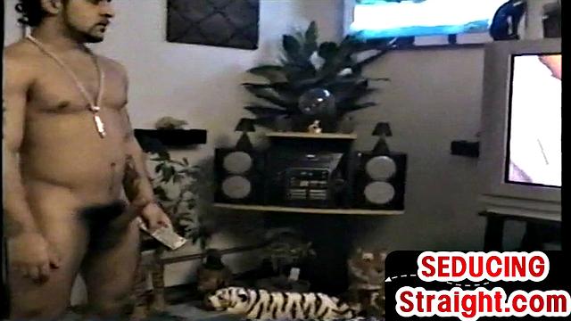 Vintage straight dude gets blowjob from gay