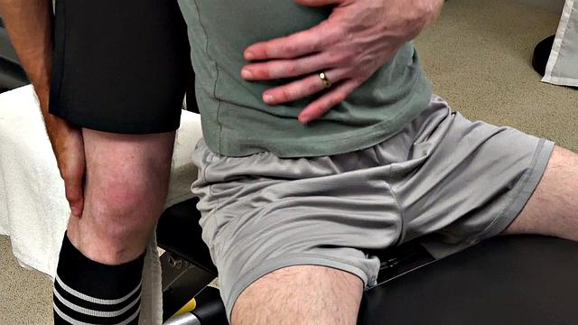 Petite gym twink assfucked by tall handsome DILF