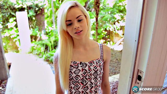 Nude Model Elsa Jean Gets Her Pussy Covered with Cum