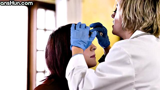 Transgender huns fuck mature busty nurse in 3some