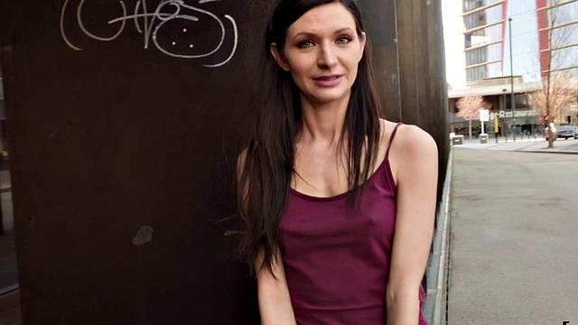 Pulled beauty fucked outdoors after getting picked up