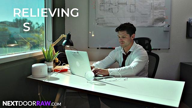 Stressed Out Stud Flip Fucks Beefy Colleague - NextDoorStudios