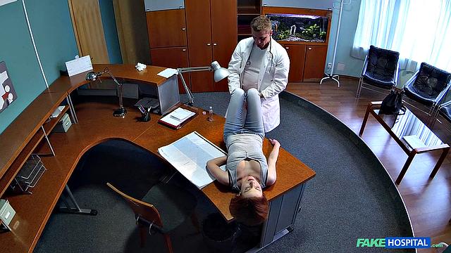 Petite redheads sexual skills makes doctor cum twice