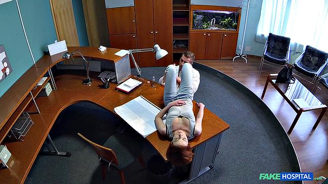 Petite redheads sexual skills makes doctor cum twice