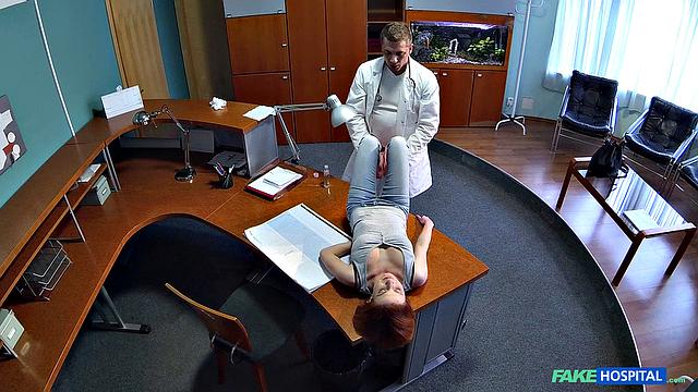 Petite redheads sexual skills makes doctor cum twice