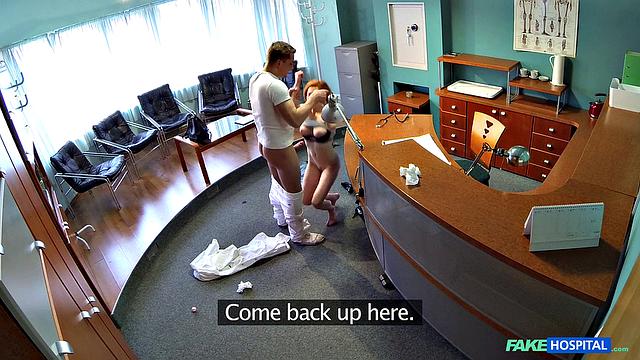 Petite redheads sexual skills makes doctor cum twice