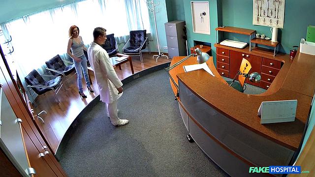 Petite redheads sexual skills makes doctor cum twice