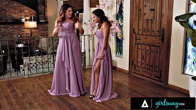 GIRLSWAY - Pretty Bridesmaid Confesses Love For Gorgeous Stepmom Vivianne DeSilva