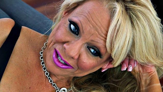 Big tits in fishnet stockings