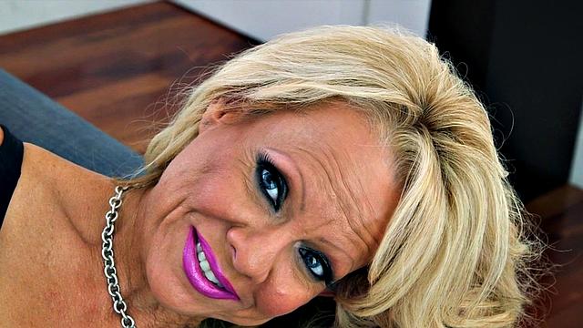 Big tits in fishnet stockings