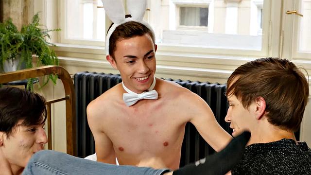 three horny men get wild in an intense gay hookup
