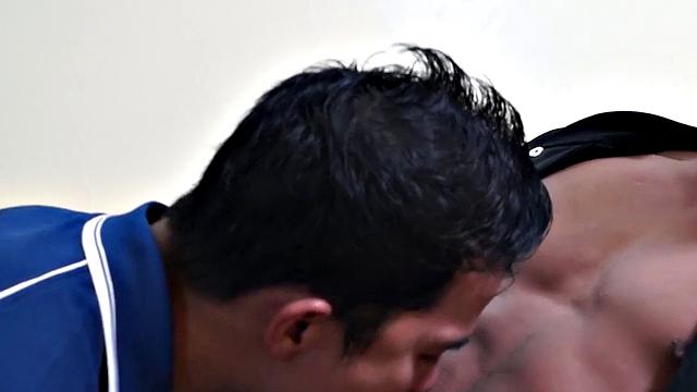 Skinny Asian bottom sucks before bred from behind