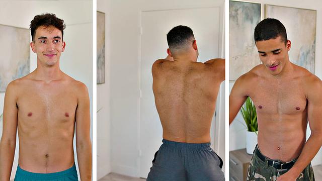 трое взрослых парней доказывают, кто главный на кастинге