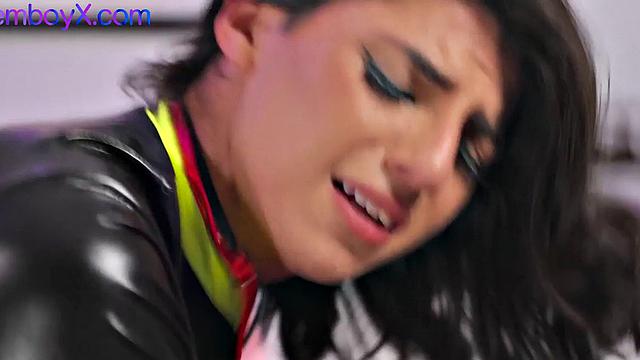 Fishnets cosplay seducing BBC