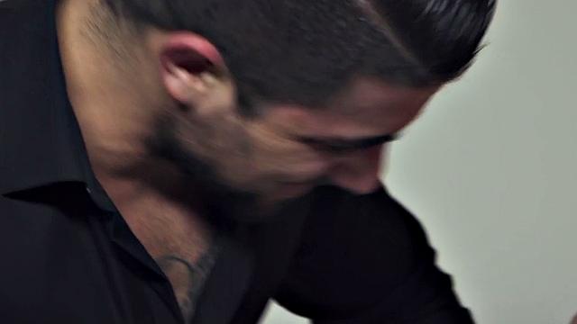 Tattooed nympho guy fucks stud in anal hole in doggystyle