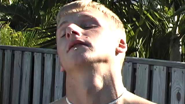 Cute skater boy Cameron Daniels is out on the sun deck relaxing when he decides to strip naked and jerk off in the sun. He goes to work on that big dick of his, edging himself several times, before deciding it's time to shoot.