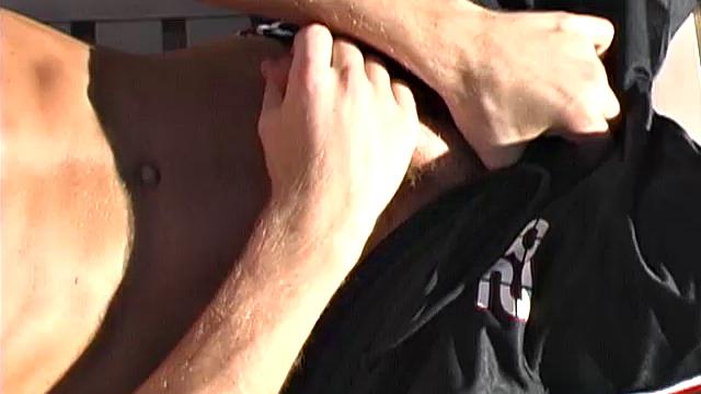 Cute skater boy Cameron Daniels is out on the sun deck relaxing when he decides to strip naked and jerk off in the sun. He goes to work on that big dick of his, edging himself several times, before deciding it's time to shoot.