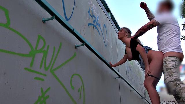 A blonde tattooed babe ride a hard cock in Czech POV