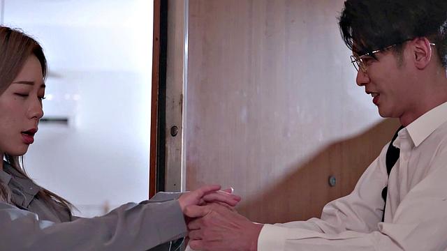 Lin misses work and colleague comes and fucks her