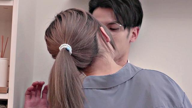 Lin misses work and colleague comes and fucks her