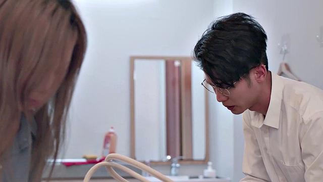 Lin misses work and colleague comes and fucks her