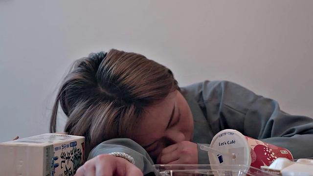 Lin misses work and colleague comes and fucks her