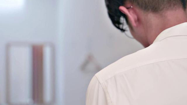 Lin misses work and colleague comes and fucks her