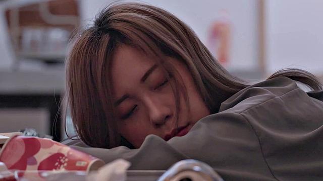 Lin misses work and colleague comes and fucks her